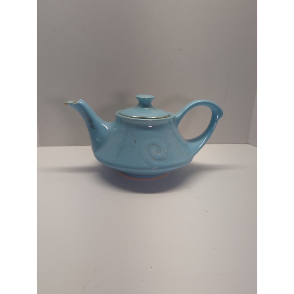 Vintage Pearl China Company Aladdin Lamp Tea Pot Robbins Egg Blue